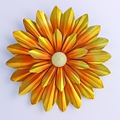 halpa Alennus $30:een-1 kpl metallikukkia seinäkoristelu kukka seinäveistos, käsinmaalattu kukkaveistos, metalliseinä taide ripustettava seinäsisustus sisätiloihin kotitoimistoon kylpyhuone keittiö makuuhuone olohuone