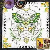 olcso Asztalterítők-tarot asztalterítő játékhoz, oltárterítő, boszorkánysági asztrológia dekoráció orákulumkártya pad tarot szőnyeg witcher dekor, parti ajándékok, parti ajándék dekoráció, parti kellékek varázsművészeti