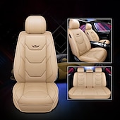 abordables Fundas de asiento para coche-Juego completo de lujo para 5 asientos funda de asiento delantero de coche universal 5D de PU impermeable almohadilla de protector de asiento transpirable