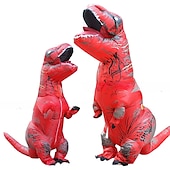 お買い得  カップルのハロウィンコスチューム-恐竜 カーニバルコスチューム コスプレ衣装 面白いコスチューム インフレータブルコスチューム 子供用 成人 フリーサイズ 面白いコスチューム ハロウィーン カーニバル マスカレード 簡単なカーニバルコスチューム