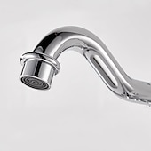 お買い得  回転可能-水栓 - シングルハンドルつの穴 電気メッキ 標準スパウト センターセット レトリ／ヴィンテージ / ミニマリスト Kitchen Taps