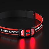رخيصةأون مشاعل تكتيكية-1 قطعة 1000 لومن USB كشافات LED قابلة لإعادة الشحن مع ضوء خلفي أحمر للأنشطة الخارجية - خفيفة الوزن مقاومة للماء ومثالية للتخييم والجري والمشي لمسافات طويلة