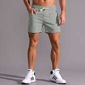 economico Pantaloncini casual-Per uomo Pantaloncini rosa Pantaloncini estivi Pantaloncini casual Tasche Liscio Comfort Traspirante Esterno Giornaliero Per uscire Di tendenza Informale Nero Bianco