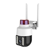 cheap Outdoor IP Network Cameras-Wireless Speed Dome Security Camera Humanoid Tracking Sound and Light Alert Smart Full Color Night Vision Bilingual Intercom Outdoor PTZ IP Camera CCTV Security Surveillance Camera(720P/1080P)