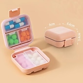 economico deposito bagagli e viaggi-Scatola portapillole sigillata portatile da 1pc, mini portapillole portatile con scomparto, custodia per pillole da viaggio, contenitore per medicinali