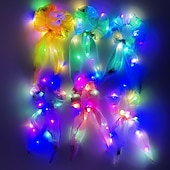 olcso Világító játékok-9db világítja meg megjelenését ezzel a csillogó neon csípős hajnyakkendővel!