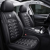 baratos Capas para bancos de automóveis-Almofada de carro starfire capa de assento de couro integral universal de quatro estações cobertura de assento completa cobertura de assento de automóvel de alta qualidade especial capa de assento
