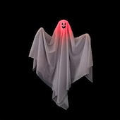 tanie Oświetlenie rekwizytów na Halloween-świecące duch dekoracje na halloween na zewnątrz led wiszące duch dla drzew upiorny oświetlony duch wodoodporne wiszące wystrój halloween ozdoby choinkowe do domu patio stoczni trawnik drzewo
