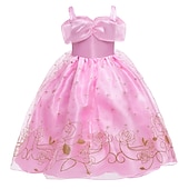 cheap Girls&#039; Costumes-Sleeping Beauty Beauty and the Beast Princess Belle Dress Cloak Flower Girl Dress Cosplay Costume Party Movie Cosplay for Girls&#039; Kid&#039;s Children&#039;s Day Masquerade Wedding Wedding Guest