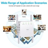 זול ראוטרים אלחוטיים-5GHz wifi repeater אלחוטי wifi extender 1200mbps wi-fi מגבר 802.11n מגבר אות wifi לטווח ארוך 2.4g wifi repiter