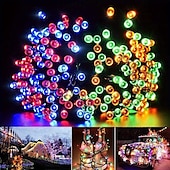 cheap Solar String Lights-Solar Fairy Lights Outdoor Light Strings Waterproof 8 Modes 10m 100leds String Light Outdoor Lighting For Party Garden Christmas Outdoor New Year Holiday Decoration