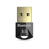 お買い得  パソコン・周辺機器-usb bluetooth 5.0 アダプタドングル pc コンピュータワイヤレスマウスキーボード ps4 aux オーディオ bluetooth 5.0 レシーバートランスミッター