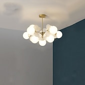 ieftine Design Sputnik-candelabru sputnik modern acrilic pandantiv 8/10/12 cap plafoniere creative corpuri de iluminat, pentru restaurant living dormitor cafenea art deco 110-240v