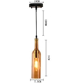 economico Luci Isola cucina-lampada a sospensione a led per bottiglia di vetro, lampada a sospensione in vetro per bottiglia di birra, lampada a sospensione vintage per bar, lampada a sospensione retrò industriale per bar,