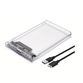 halpa Tietokoneen oheislaitteet-kovalevy kotelo 2.5 usb 3.0 sata kotelo läpinäkyvä ulkoinen caddy hdd ssd