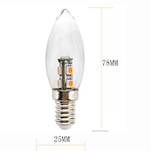 abordables Luces LED para velas-5pcs 1w velas led 60 lm e14 c35 7 cuentas led smd 5050 180-240 v