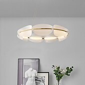 voordelige Unieke kroonluchters-kroonluchter verlichting 3 kleuren 60cm acryl hanglamp woonkamer slaapkamer eetkamer koffie winkel bar hotel versier armaturen parelketting vorm hangend licht 110-240v
