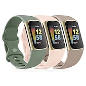 olcso Fitbit óraszíjak-4 csomag 3 csomag 2 csomag Smart Watch Band Kompatibilis valamivel FitBit Charge 5 Szilikon Okos óra Szíj Állítható Sportszíj Csere Karszalag