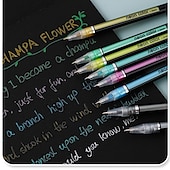 economico pittura, disegno e materiale artistico-penna gel glitter colore penna neutra penna a sfera penna conto mano stelle luminose lampeggianti per bambini colore speciale per prendere appunti