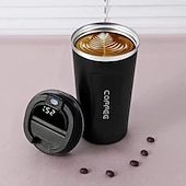 abordables Électroménager-tasse à café smart voyage thermos tasse affichage de la température tasse à café sous vide en acier inoxydable avec affichage de la température ai