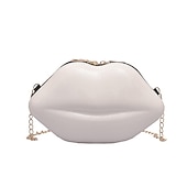 economico Borse a Tracolla-Per donna Borsa a tracolla Tracolla Sacchetto del telefono mobile pelle sintetica Feste San Valentino Per eventi Cerniera Leggero Tinta unica Argento Nero Bianco