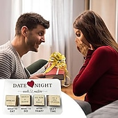preiswerte Hochzeitsdekorationen-Datum Nacht Würfel nach dunkler Ausgabe | Geschenk zum 5. Jahrestag | Paargeschenk | Hochzeits- oder Verlobungsgeschenk, Valentinstagsgeschenk