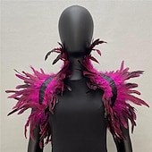 cheap Accessories and More-Punk &amp; Gothic Shawls Feather Cape Witch Maleficent Drag Queen Women&#039;s Fantasy Walpurgis Night Halloween Carnival Performance Party Pride Parade Adults&#039; Shawl All Seasons