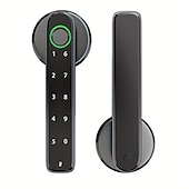 cheap Door Locks-Bedroom Door Double Row Graffiti Smart Lock Home Indoor Wooden Door Fingerprint Lock Office Electronic Password Door Lock