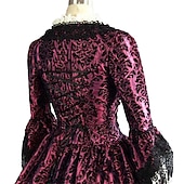 economico Vestiti-Rococò Vittoriano Abito da cocktail Lunghezza al pavimento Vestito Costume da festa Mascherata Manica del polsino svasato Taglie Forti Abito da ballo Costume Per donna Reale Carnevale Mascherata