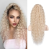 baratos Rabos-de-Cavalo-Com Cordão Rabos-de-Cavalo Feminino / Macio / Clássico Cabelo Sintético Pedaço de cabelo Alongamento Encaracolado 26 polegadas Festa / Noite / Roupa Diária / Férias