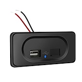abordables Cargadores para coche-Starfire, 1 Uds., enchufe de cargador usb dual 3.1a para motocicleta, camión, barco, adaptador de corriente para coche, toma de corriente