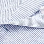 preiswerte Freizeitanzüge-Herren Seersucker Sommer Hochzeitsanzüge Blau Einheitliche Farben Standard Passform 2-teilig Einfachreihig Zwei-Knöpfe