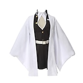 billiga Animekostymer-Demon Slayer: Kimetsu no Yaiba Kanroji Mitsuri Animé Cosplay-kostymer Cosplay Peruker Halloween Karnival Till Dam Flickor Barn Vuxna