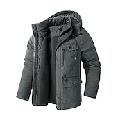 economico Piumini-Per uomo Giacca trapuntata Vello All&#039;aperto Tenere al caldo Giacca invernale Cappotto Campeggio / Escursionismo / Speleologia Grigio scuro Nero Blu Marrone Verde