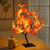 economico Striscie luci USB-Lampada Albero Di Halloween Lampada Foglia D&#039;acero Lampada Da Tavolo Decorativa Di Halloween Alimentatore Usb