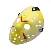 olcso Maszkok-Jason Vorhees Jason Voorhees Maszk Halloween-kellékek Felnőttek Férfi Női Vicces Ijesztő jelmez Mindszentek napja Farsang Könnyű farsangi jelmez