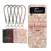 economico Cover Samsung-telefono Custodia Per Samsung Galaxy Capovolgi Z 6 Z Flip 5 Z Flip 4 Z Flip 3 Porta carte di credito Protettivo per tutto il corpo pelle sintetica