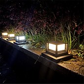 abordables Éclairages pour allées-éclairage extérieur à LED éclairage de chemin éclairage solaire de patio éclairage de colonne éclairage de terrasse à LED éclairage de capuchon décoration de cour plate