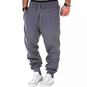 levne Tepláky-Pánské Tepláky Běžci Běžec Kalhoty Šňůrky Elastický pas Pevná barva Pohodlné Prodyšné Ležérní Denní Streetwear Sportovní Módní Černobílá Černá Lehce elastické