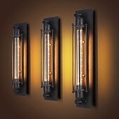cheap Wall Sconces-Industrial Wall Lights Metal Pipe Wall Light Retro Water Pipes Steampunk Design Flute Art for Living Room Bedroom Restaurant Attic Bar Cafe 110-240V