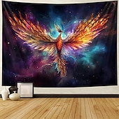 billige dyretepper-phenix dyr hengende billedvev veggkunst stor billedvev veggmaleri dekor fotografi bakteppe teppe gardin hjem soverom stue dekorasjon