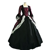 economico Vestiti-Rococò Vittoriano Abito da cocktail Lunghezza al pavimento Vestito Costume da festa Mascherata Manica del polsino svasato Taglie Forti Abito da ballo Costume Per donna Reale Carnevale Mascherata