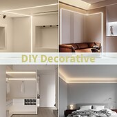 baratos Iluminação Neon LED-2,5 m 5m Luzes de tira de néon 300/600 LEDs Neon Flexível 6mm 1Setar o suporte de montagem 1 x adaptador de 12V 3A 1 x adaptador de energia 2A 1conjunto Branco Quente Branco Vermelho Luzes de feriado