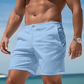 cheap Work Shorts-Men&#039;s Shorts Chino Shorts Summer Shorts Work Shorts Pocket Plain Comfort Breathable Short Casual Daily Holiday Sports Fashion Black White