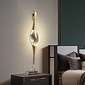 cheap Crystal Wall Lights-Crystal Wall Light Indoor Liner Design 60cm Minimalist Design Wall Sconce, Clear Glass Lampshade Wall Lamp,Decorative Wall Light for Bedroom Living Room Background Wall Lights 110-240V