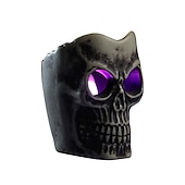 お買い得  ハロウィンの小道具の照明-ブラックスカルランプハロウィンバー装飾ホラー雰囲気電子キャンドルライトゴーストフェスティバルバーお化け屋敷秘密の部屋の装飾スカルヘッド小道具