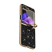 Χαμηλού Κόστους Samsung Θήκη-τηλέφωνο tok Για Samsung Galaxy Z Flip 6 Z Flip 5 Z Flip 4 Z Flip 3 Πίσω Κάλυμμα Φορητά Αντικραδασμική Κορνίζα Επιμεταλλωμένη Ουρανός Λάμψη γκλίτερ TPU PC Μεταλλικό