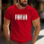 billiga Mäns grafiska t -shirt-Herr 3D Print Bokstav Grafiska tryck T-shirt Grafiska utslagsplatser 100 % bomull Kortärmad Grafisk Skjorta Svart Vit Vin Bekväm t-shirt Utomhus Gata Modedesignerkläder