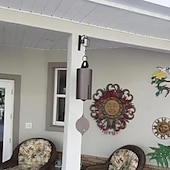 economico Hangings da parete all&#039;aperto-la campana della serenità della risonanza profonda, il campanello a vento eroico, la decorazione del giardino con campanelli a vento all&#039;aperto, campanelli a vento con foglie di metallo retrò