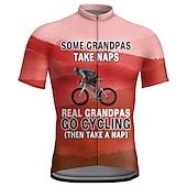 voordelige Heren shirts-Voor heren Wielrenshirt Korte mouw Fietsen Shirt Kleding Bovenlichaam met 3 achterzakken Bergracen Wegwielrennen Ademend Sneldrogend Vochtregelerend Reflecterende strips Zwart Geel Rood Grafisch
